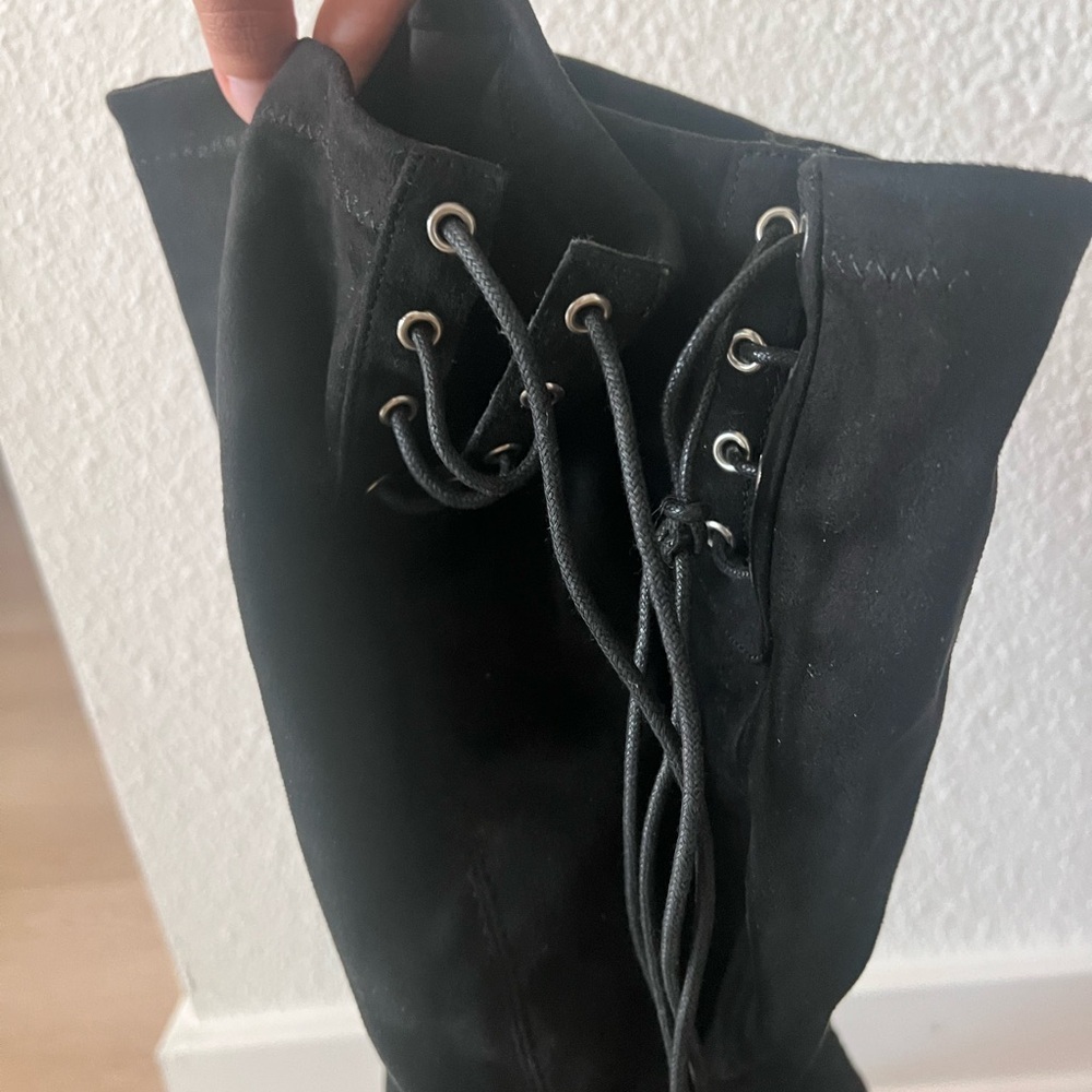 Fashion Nova Black Over-the-Knee Boots - Picture 9 of 16